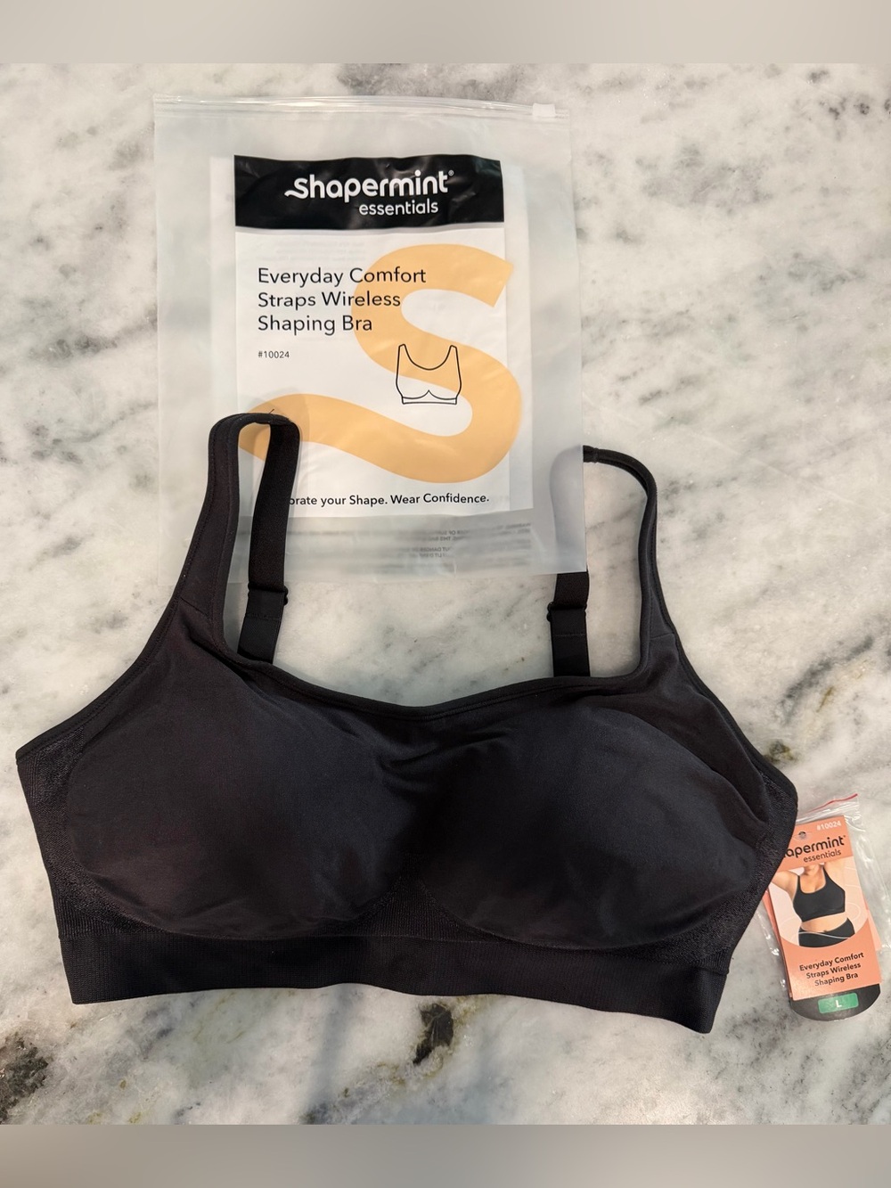 Shapermint Black Everyday Comfort Wireless Shaping Bra